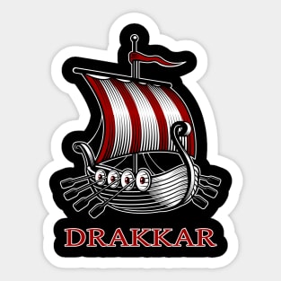 Vikings Drakkar Skandinavian Sticker